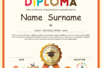 Kids Diploma School Certificate Template Vector Image In Intended For Awesome Free School Certificate Templates
