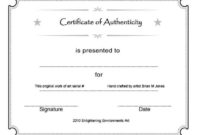 Photography Certificate Of Authenticity Template Great Within Best Certificate Of Authenticity Photography Template