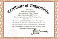 Sample Certificate Of Authenticity Photography Best Of For Pertaining To Certificate Of Authenticity Photography Template