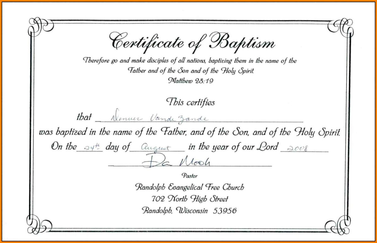 Samples Of Baptism Certificates Calep.midnightpig.co With Regard To Christian Baptism Certificate Template