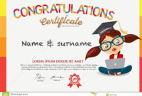 Vector Certificate For School Children Template. Stock In For Fantastic Children&amp;amp;#039;S Certificate Template