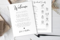 Wedding Day Itinerary Template, Welcome Letter, 100% With Wedding Welcome Itinerary Template