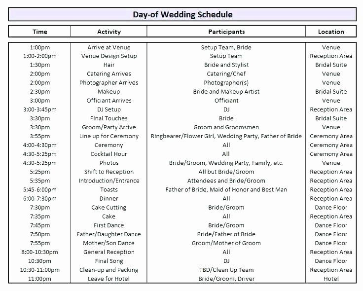 Wedding Party Lineup Template New This Guide Can Help Within Wedding Party Itinerary Template