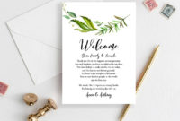 Wedding Weekend Itinerary Template Welcome Bag Tag Note | Etsy Pertaining To Fascinating Wedding Welcome Bag Itinerary Template