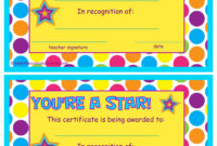 You'Re A Star End Of The Year Certificates The Kinder Corner Within Fascinating Free Printable Certificate Templates For Kids