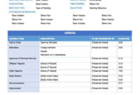 10+ Free Meeting Agenda Templates For Microsoft Word Intended For Simple Recurring Meeting Agenda Template