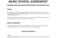 10+ Free School Agreement Templates [Edit &amp; Download With Best Sports Management Contract Template