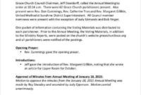 11+ Church Meeting Minutes Templates Word, Apple Pages In New Agenda For Church Business Meeting