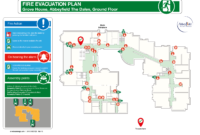2D Evacuation Plans | Silverbear Design Regarding Awesome Hotel Crisis Management Plan Template