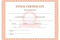 40+ Free Stock Certificate Templates (Word, Pdf) ᐅ Templatelab Within Template Of Share Certificate