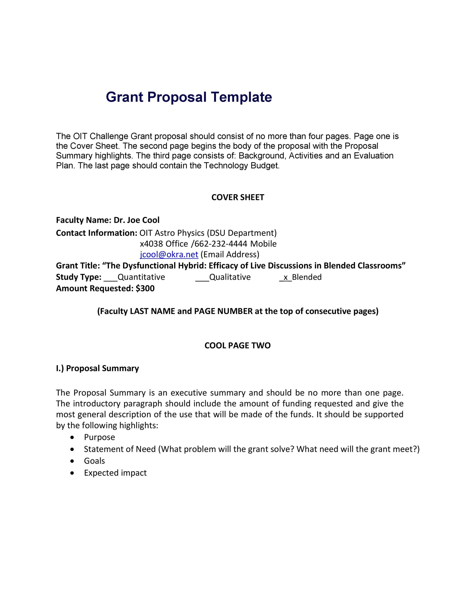40+ Grant Proposal Templates [Nsf, Non Profit, Research] ᐅ Pertaining To Funding Proposal Template
