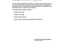 40+ Grant Proposal Templates [Nsf, Non Profit, Research Intended For Fresh Writing A Grant Proposal Template