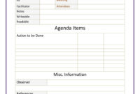 46 Effective Meeting Agenda Templates ᐅ Templatelab Intended For Free Meeting Agenda Template Microsoft Word