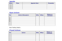 46 Effective Meeting Agenda Templates ᐅ Templatelab Intended For Simple Sample Agenda Template For Meetings