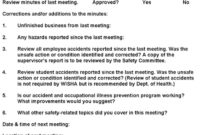 5+ 5 Safety Meeting Minutes Templates Free Download With Regard To Safety Committee Meeting Agenda And Minutes