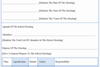 50 Booster Club Meeting Minutes Template | Ufreeonline Intended For Amazing Booster Club Meeting Agenda Vorlage