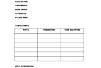 51 Effective Meeting Agenda Templates Free Template With Regard To Fantastic Simple Meeting Agenda Template