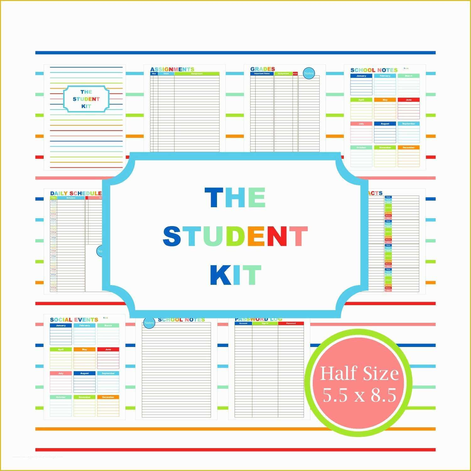51 Student Planner Template Free Printable Within Professional Student Agenda Template