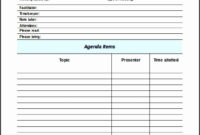7 Free Agenda Templates For Meetings Sampletemplatess Pertaining To Amazing Meeting Agenda Template Word Free