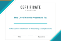 7+ Sample Format Of Certificate Of Appreciation Template With Thanks Certificate Template