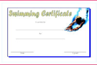 7 Swimming Award Certificate Template 99483 | Fabtemplatez Regarding Free Swimming Certificate Templates