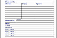 8 Meeting Agenda And Minutes Template Sampletemplatess For Stunning Template For Meeting Agenda And Minutes