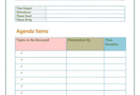 Action Agenda Template Database For Create A Meeting Agenda Template
