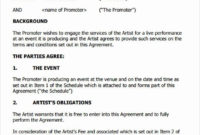 Artist Management Contract Template Inspirational 9 Artist Within Artist Management Contracts Template