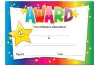 'Award' Certificates 16 X A6 Cards, Schools,Teachers For Amazing Star Performer Certificate Templates
