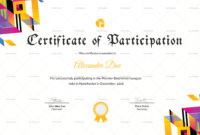 Badminton Participation Certificate Design Template In Pertaining To Fascinating Templates For Certificates Of Participation