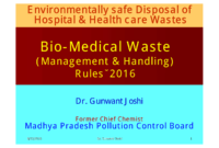 Bio Medical Waste Management Ppt |Authorstream With Medical Waste Management Plan Template