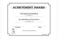 Blank Award Certificate Templates Word (1 Within Scholarship Certificate Template Word