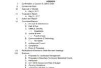 Board Meeting Agendas Wanew Intended For Stunning Non Profit Board Meeting Agenda Template