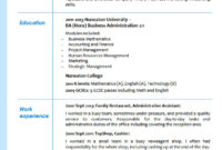 Business Administration Resume Templates ⋆ Free Resume For Awesome Business Management Resume Template