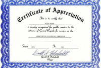 Certificate Of Appreciation Template | Business Mentor Throughout Sample Certificate Of Recognition Template