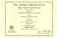 Certificates. Terrific Service Dog Certificate Template Inside Service Dog Certificate Template