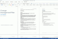 Change Management Plan Download Ms Word &amp;amp; Excel Templates Inside It Change Management Template