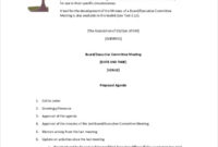 Committee Meeting Agenda Template 12+ Free Word, Pdf Within Awesome It Steering Committee Agenda Template