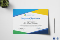 Company Appreciation Certificate Design Template In Psd, Word With Regard To Template For Certificate Of Appreciation In Microsoft Word