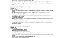 Construction Manager Resume | Templatedose With Executive Management Resume Template