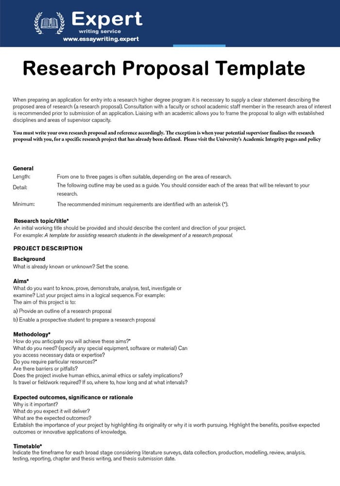 Custom Research Proposal Writing Service Expert Writers Inside Written Proposal Template