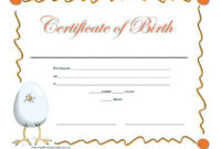 Cute Looking Birth Certificate Template Pertaining To Stunning Girl Birth Certificate Template
