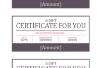 Download Gift Certificate Template Free For Microsoft With Fantastic Microsoft Word Certificate Templates