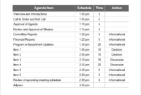Download The Board Meeting Agenda From Vertex42 (With Regarding Sample Board Meeting Agenda Template