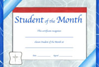 Downloadable Student Of The Month In Free Printable Inside Free Student Certificate Templates