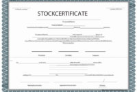 √ 20 Free Stock Certificate Template Download ™ In 2020 With Stock Certificate Template Word