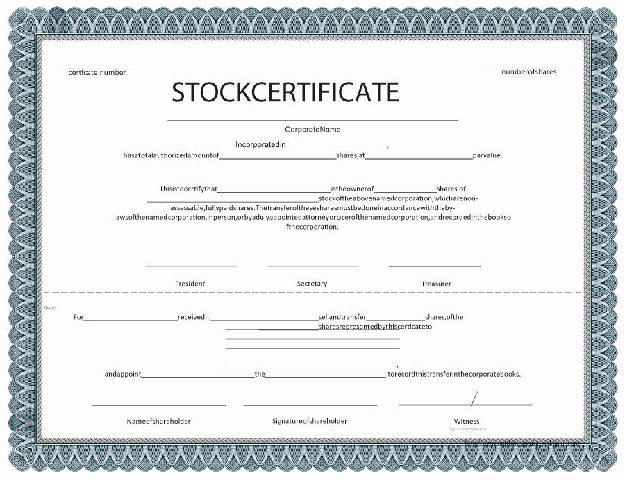√ 20 Free Stock Certificate Template Download ™ In 2020 With Stock Certificate Template Word