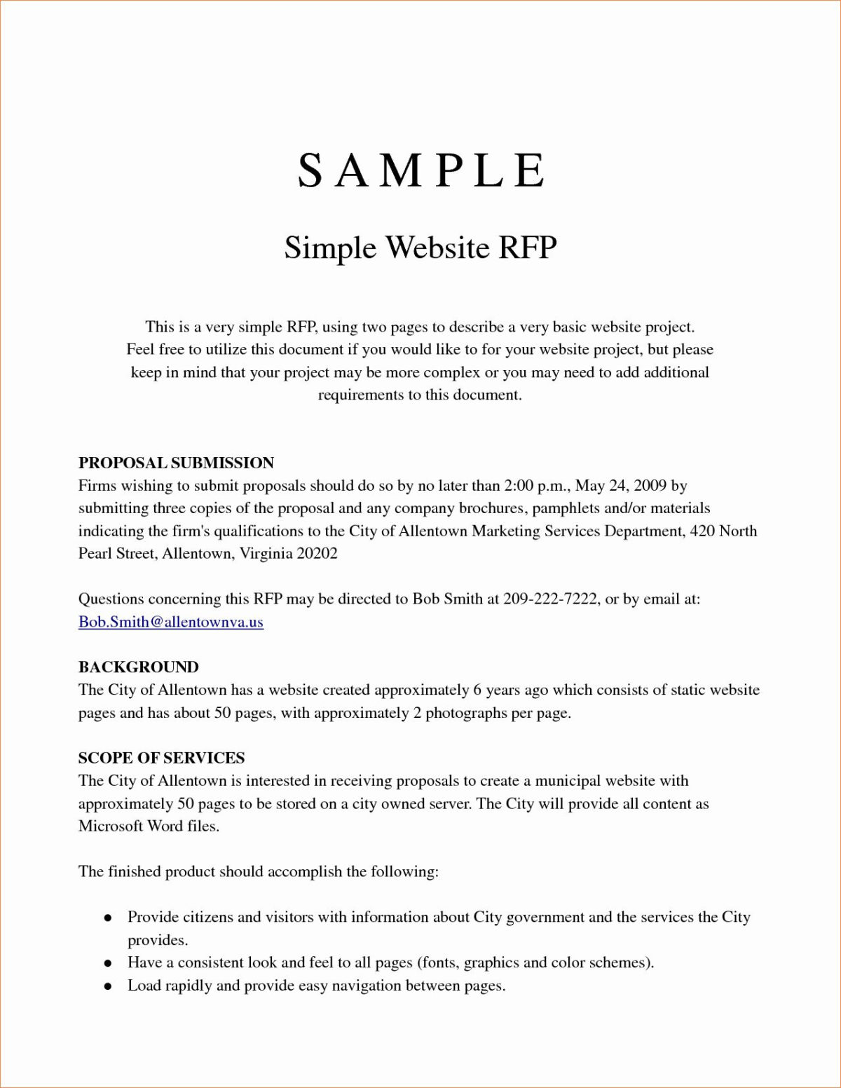 √ 20 Simple Request For Proposal Example ™ In 2020 Inside Request For Proposal Response Template