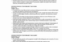 √ 25 Construction Manager Resume Template In 2020 With Template For Construction Project Management