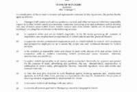 Editable Artist Management Contract Template Regarding Artist Management Contracts Template